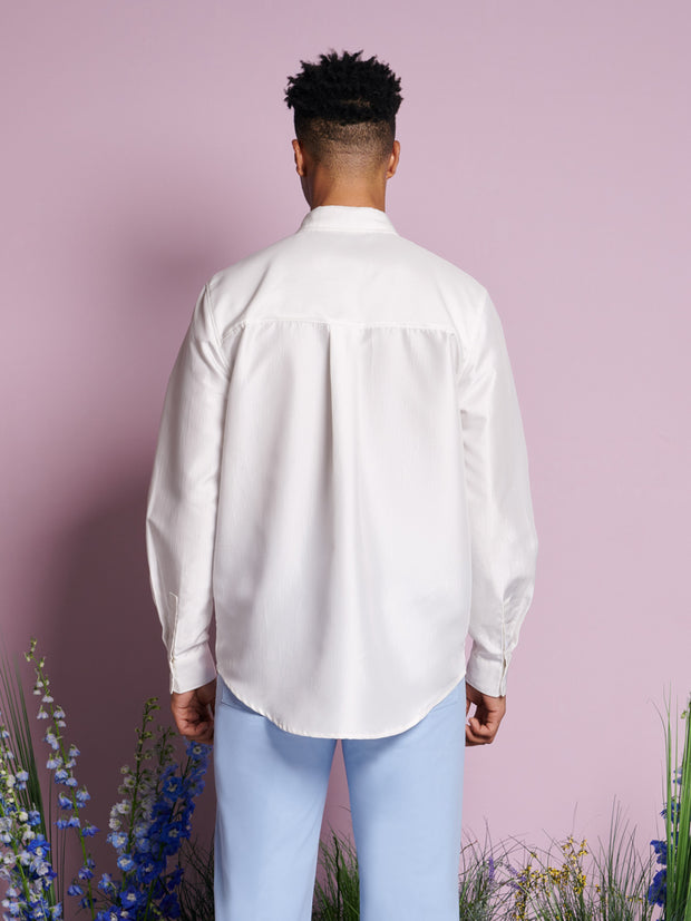 Snowdrop Satin Bow Shirt