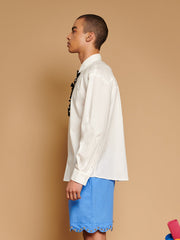 Porcelain Bows Shirt Pearled White / Z