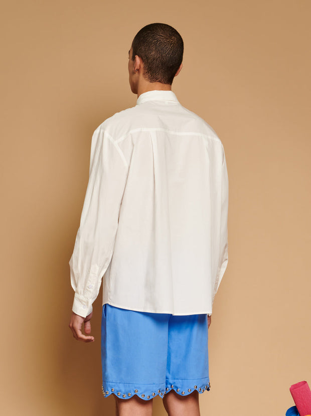 Porcelain Bows Shirt Pearled White / Z