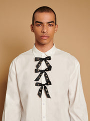Porcelain Bows Shirt Pearled White / Z