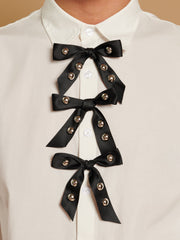 Porcelain Bows Shirt Pearled White / Z