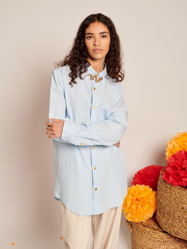 Serpentine Penny Shirt Pastel Blue / Z