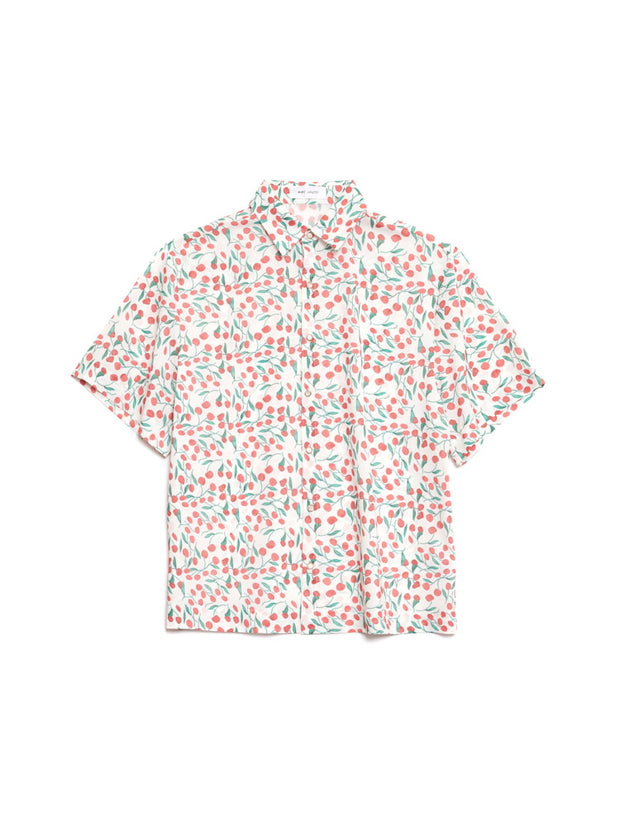 Cerise Mini Print Shirt