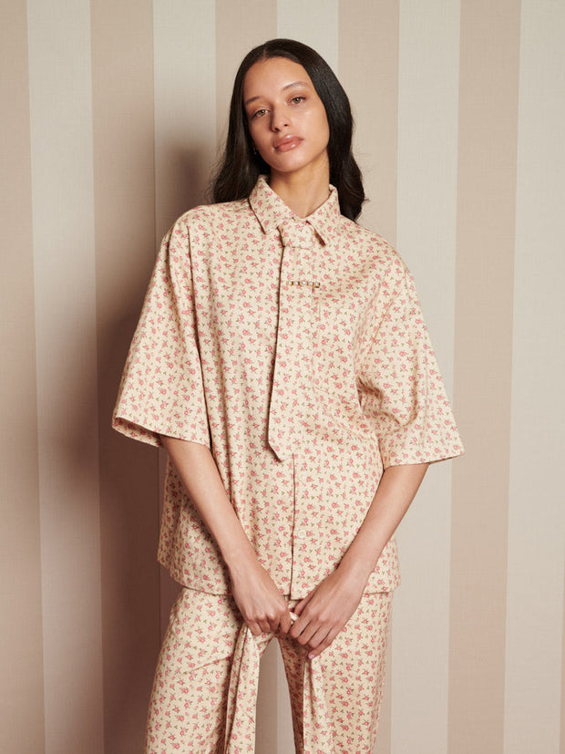 Naveen Ditsy Boxy Shirt Vintage Cream / Z