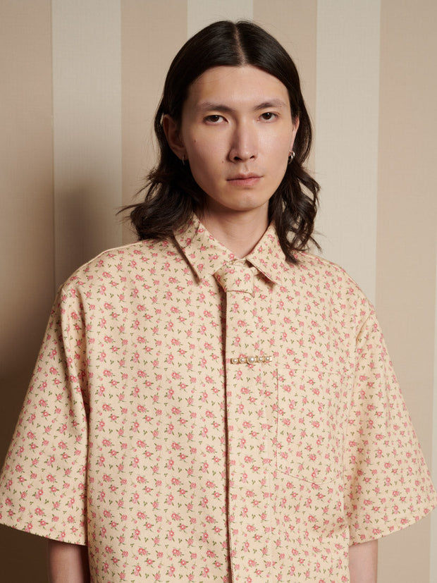 Naveen Ditsy Boxy Shirt Vintage Cream / Z