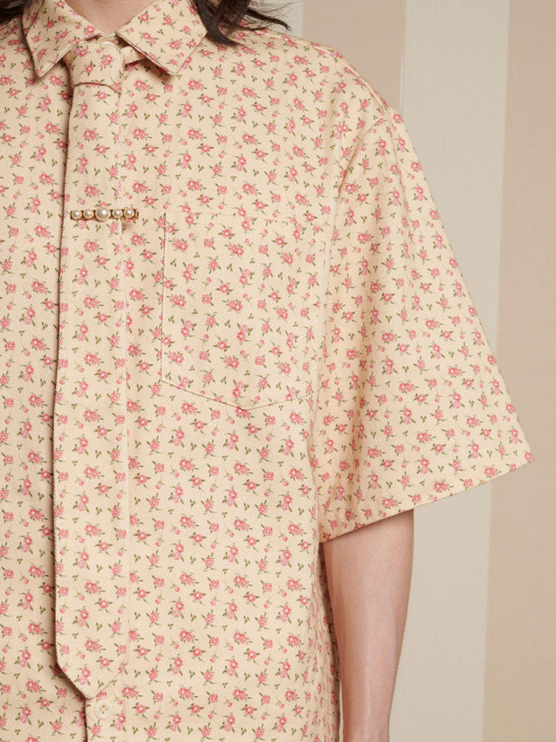Naveen Ditsy Boxy Shirt Vintage Cream / Z