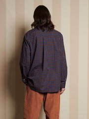 Aubrey Check Shirt Navy Blue / Z