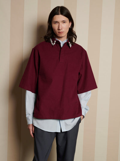 Joseph Gem Boxy Shirt Burgundy Red / Z