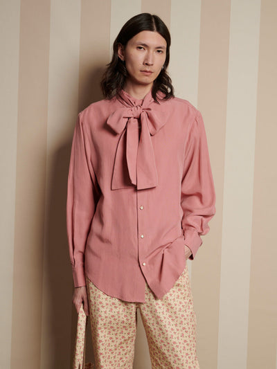 Casey Bow Shirt Raspberry Pink / Z