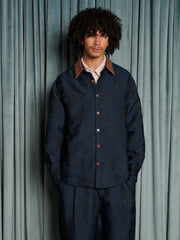 Dinah Jacquard Overshirt Dark Blue / Z