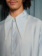 Augie Retro Collar Shirt Baby Blue / Z