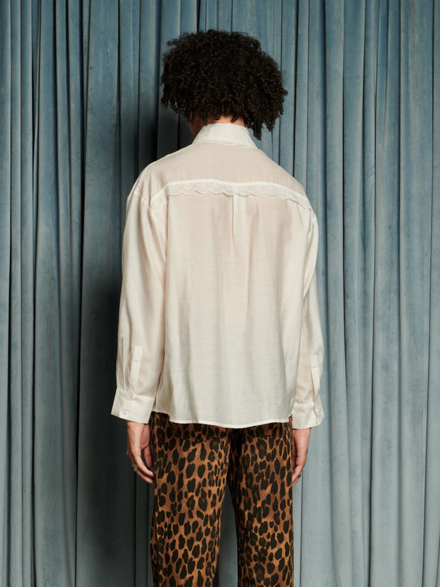 Eli Lace Shirt Pearl Ivory / Z