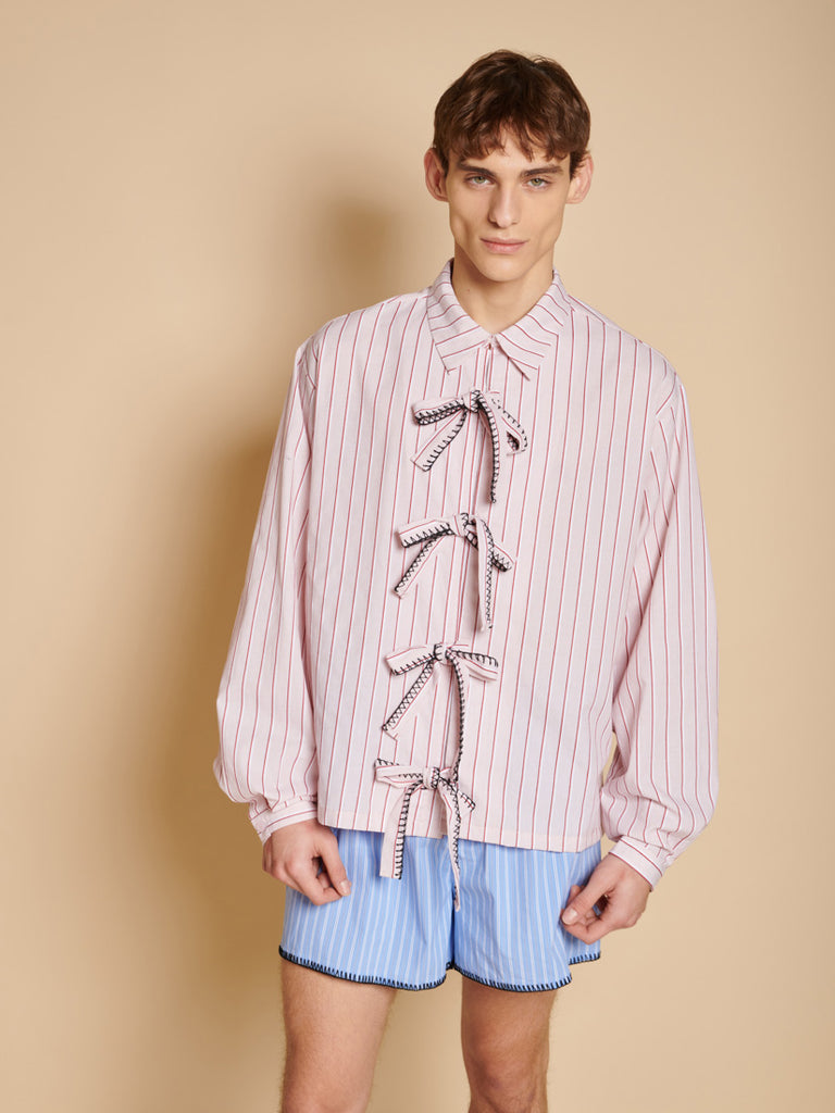 Henrik Stripe Bow Shirt