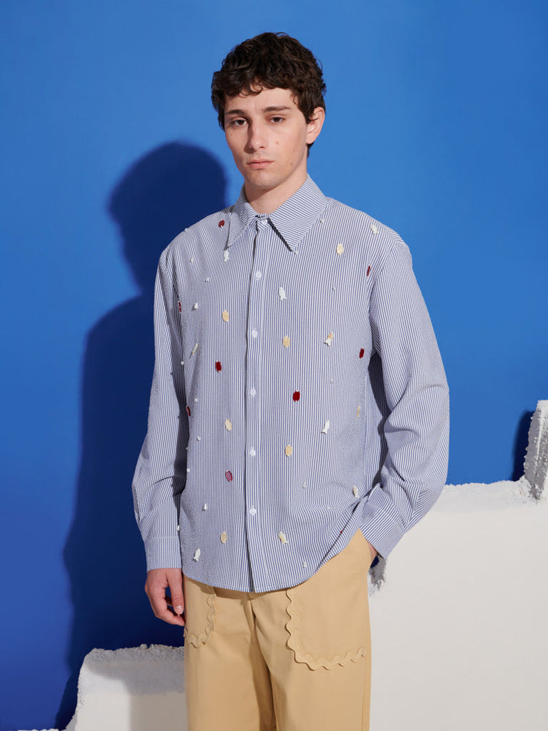 Clio Stripe Embellished Shirt