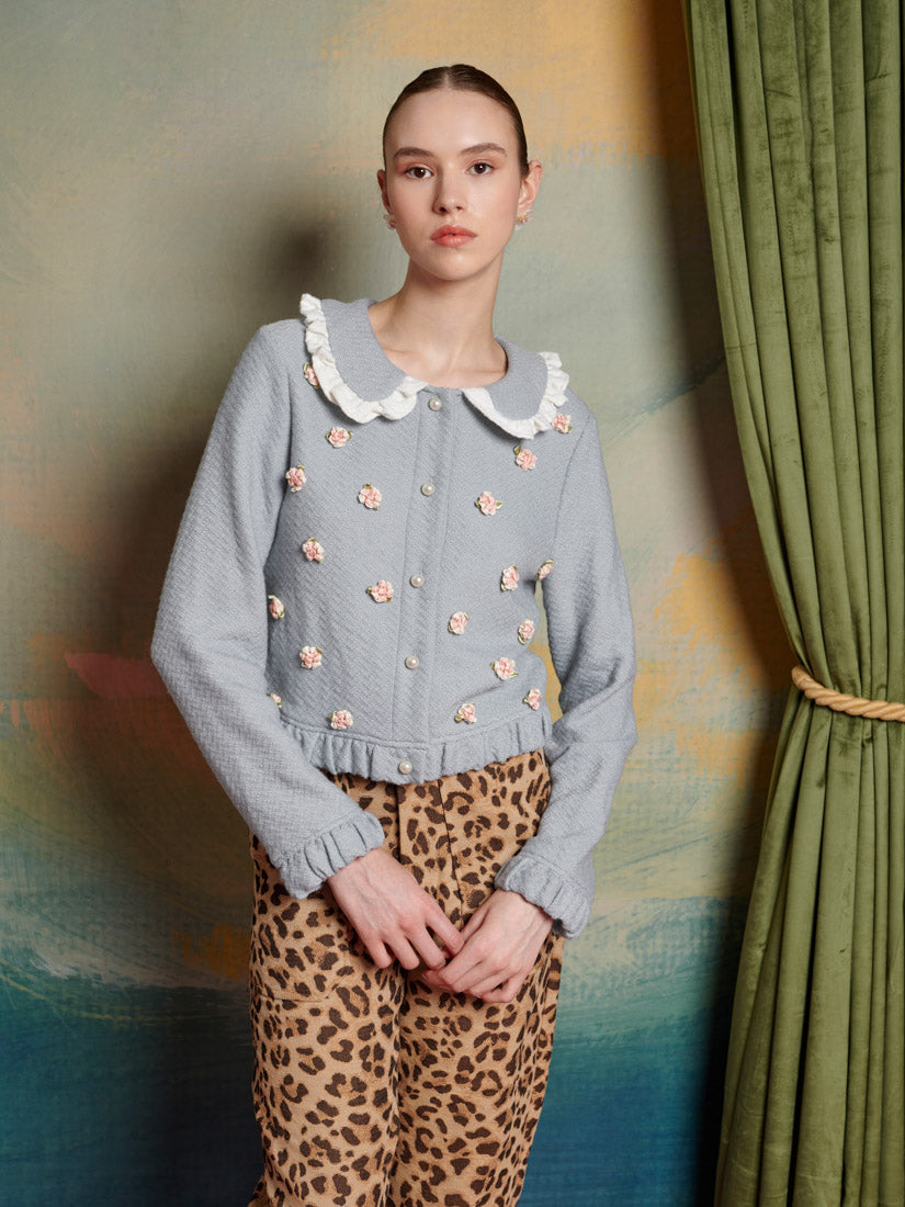 épine lace bare top & cardigan épine paris ribbon zip knit （3color） | épine