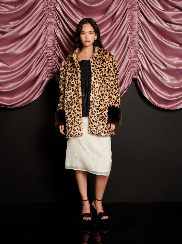 Malone Faux Fur Leopard Coat