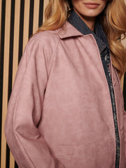 <b> Ghospell </b> Dusty PU Trench Coat