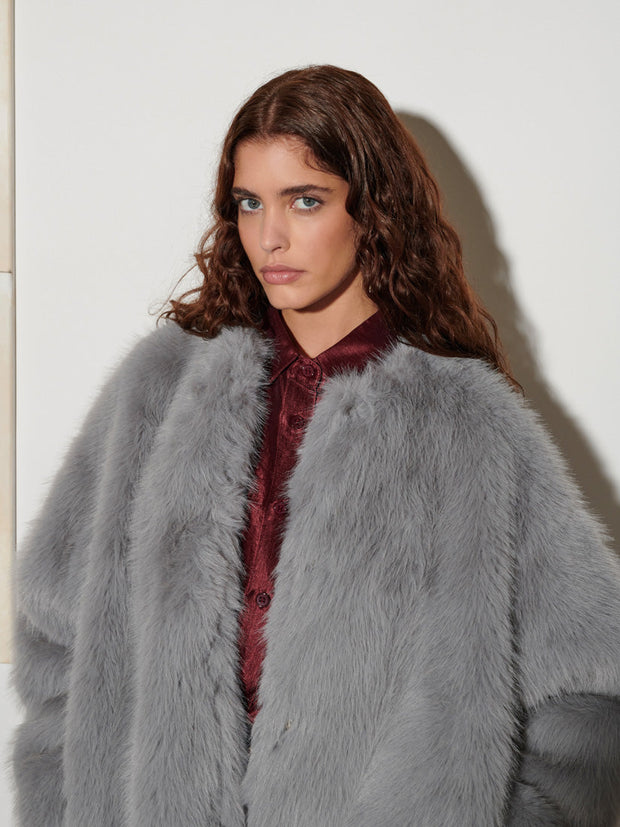 <b> Ghospell </b> Rylee Faux Fur Coat