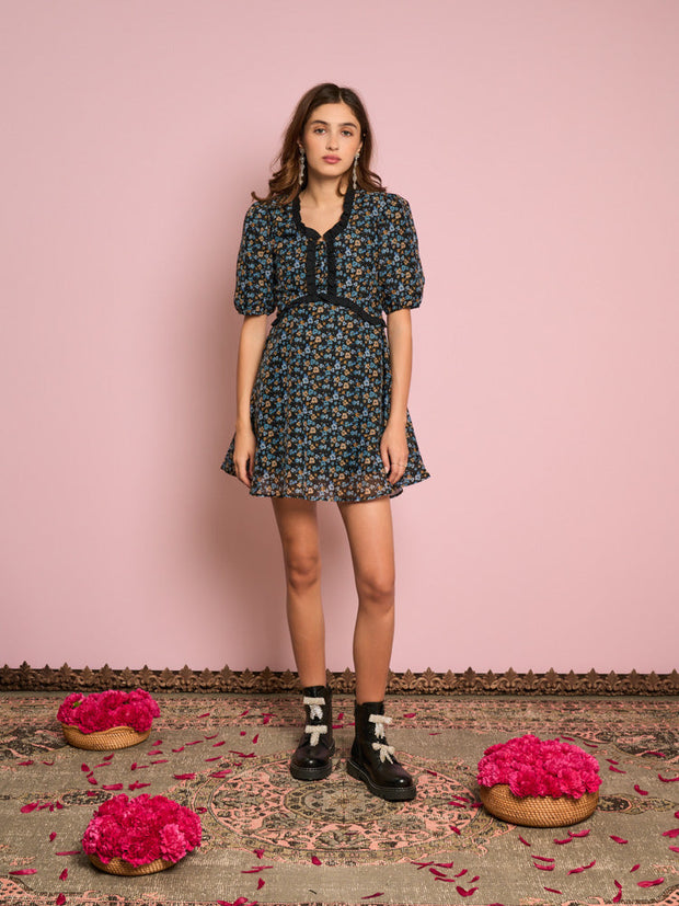 Carnation Organza Mini Dress