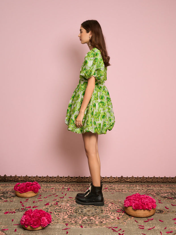 Cardamom Jacquard Mini Dress