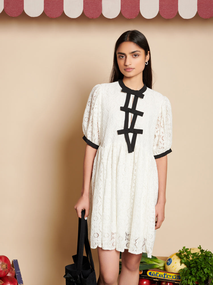 chinese dress ladies Vanilla Lace Mini Dress – Sister Jane