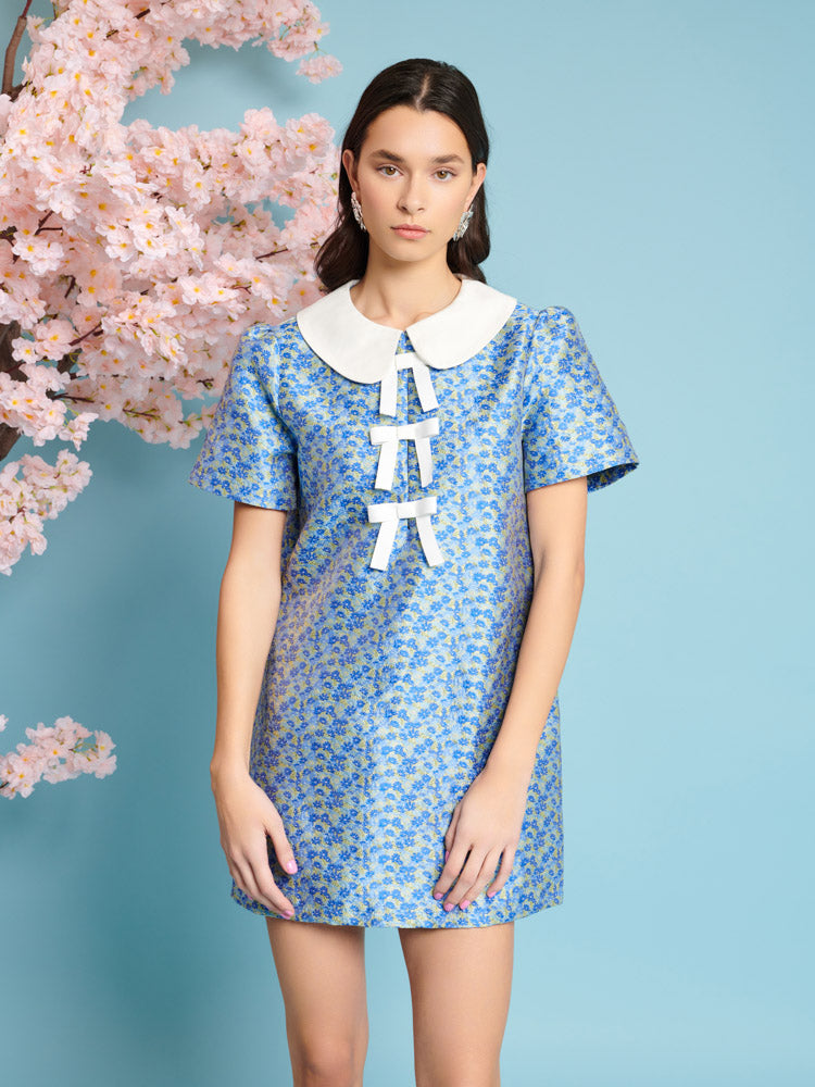 Azure Jacquard Mini Dress – Sister Jane