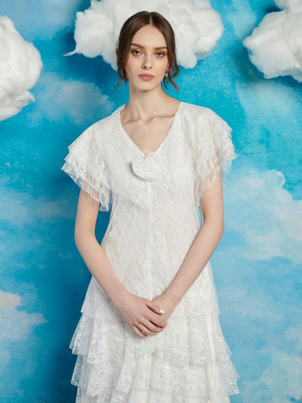 Fleuve Lace Midi Dress