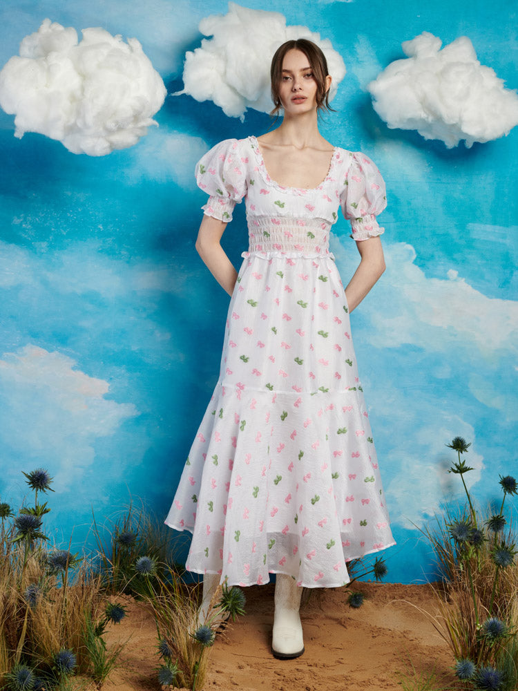 Anemone Jacquard Dress - Tulips in Little Rock