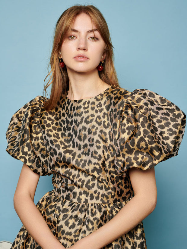 Lola Leopard Jacquard Dress