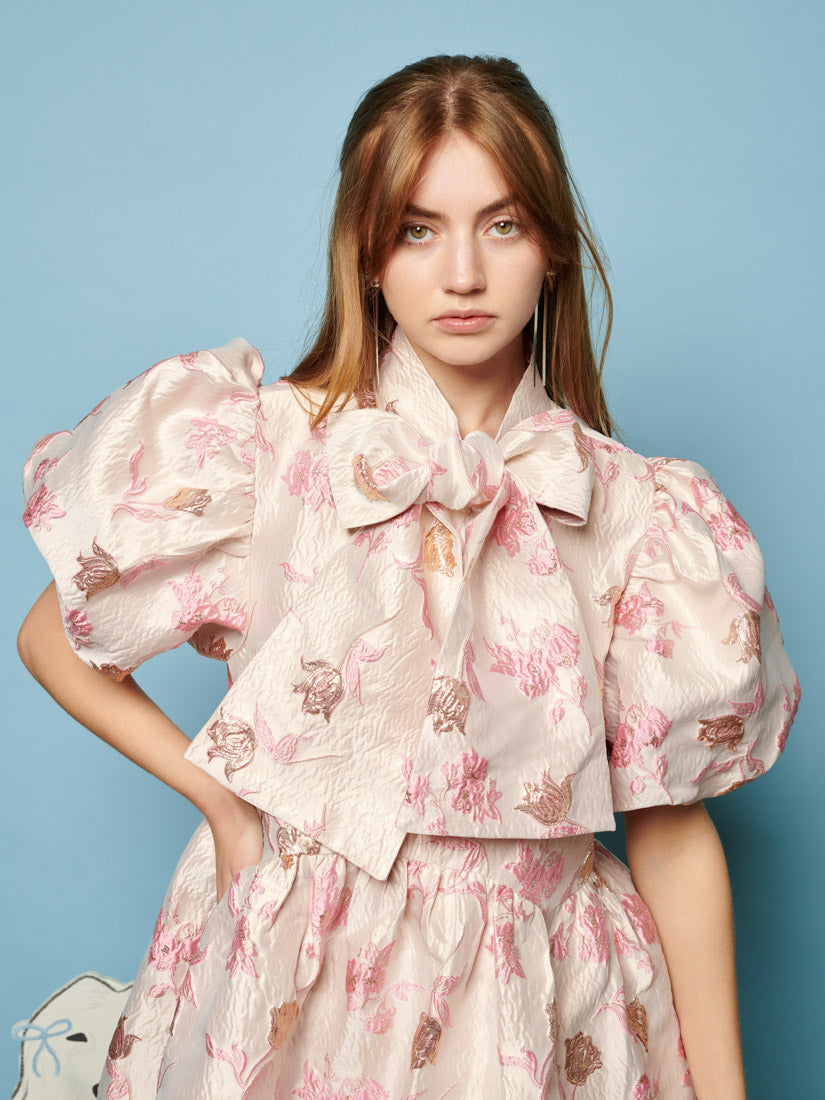 Sister Jane Barn Flower Organza Jacquard Dress - XS/UK 6