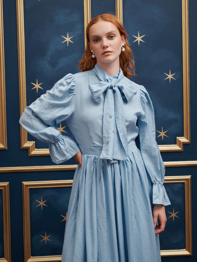 【sister jane】サル ストライプ ボウ ドレス Salle Stripe Bow Dress – Sister Jane