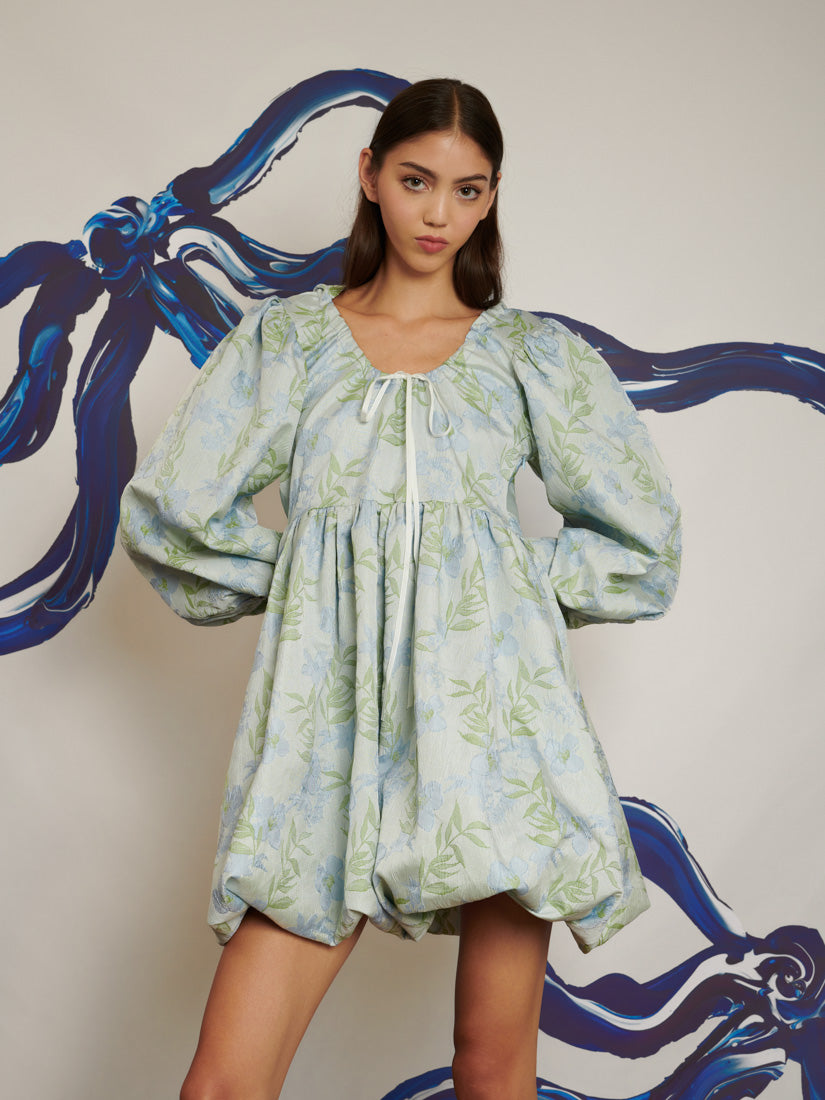 Floral Hood Bubble Hem Mini Dress – Sister Jane