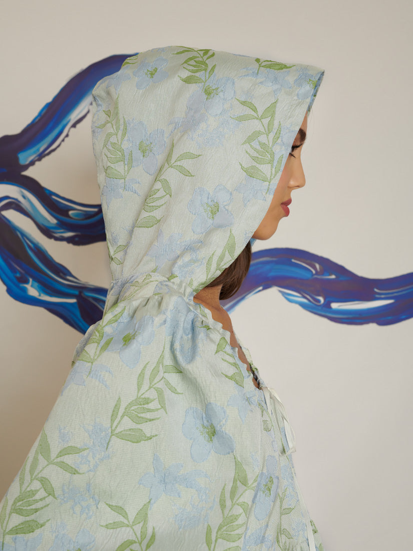 Floral Hood Bubble Hem Mini Dress – Sister Jane