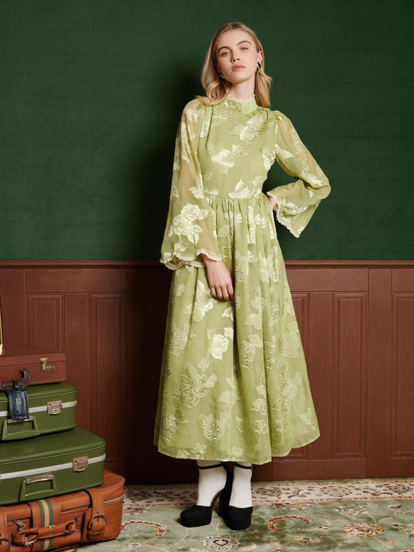 ワンピース sister jane Adella Jacquard Midi Dress sister jane》Adella Jacquard Midi Dress | épine