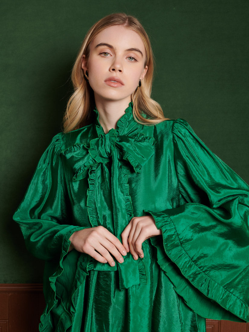Emerald Bow Mini Dress – Sister Jane