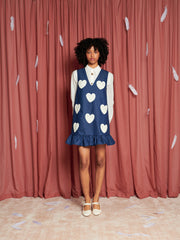 Heart to Heart Mini Dress Blue Denim / Z