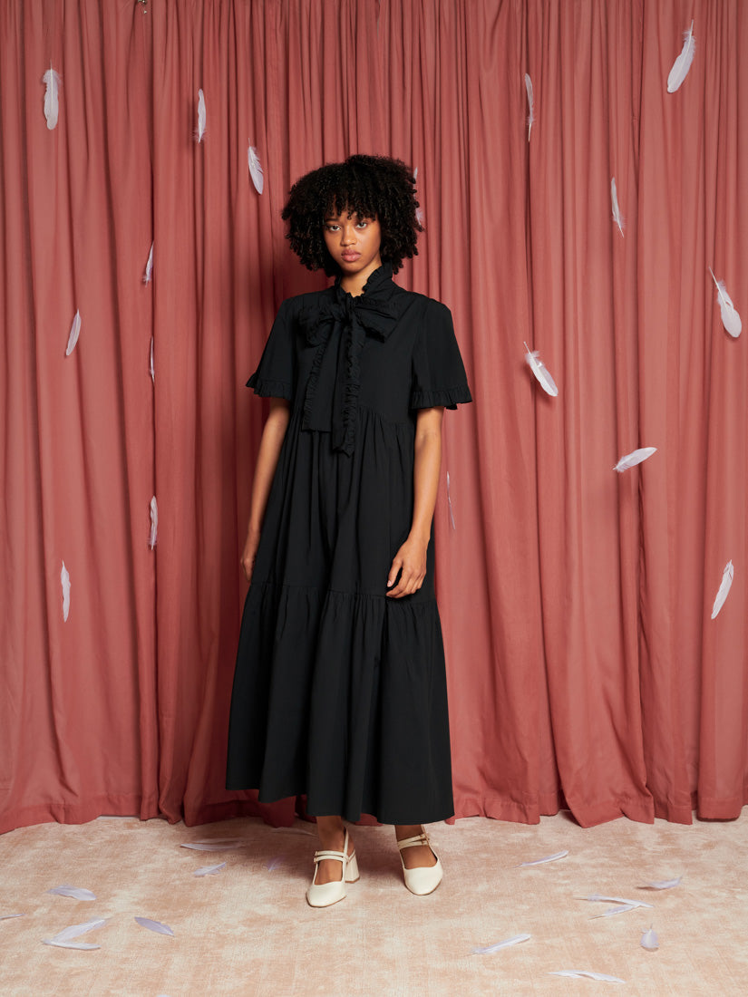 新作 英国発 Sister Jane 限定 Heron Bow ミディワンピース 新作 英国発 Sister Jane 限定 Heron Bow ミディワンピース