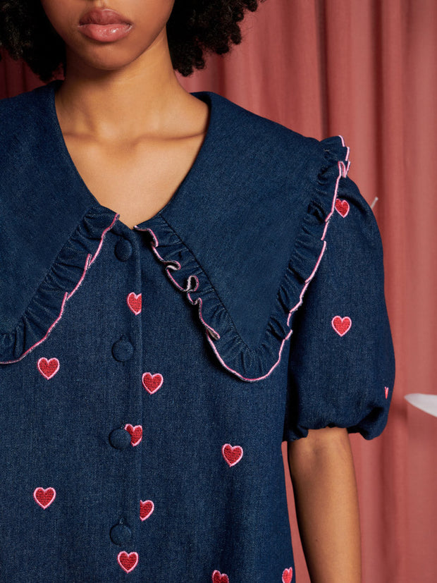 sister jane denim dress Sister Jane - Denim Mini Dress - Women - Cotton/Polyester - M Plus US