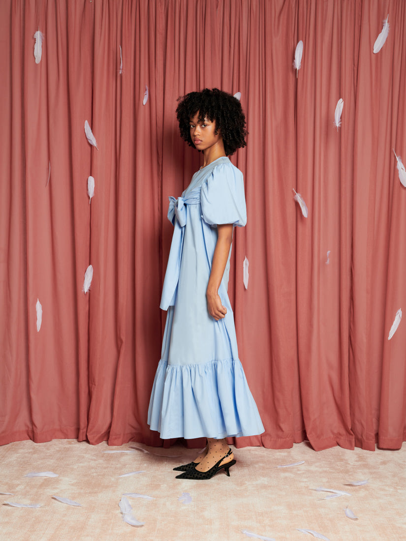 【Sister Jane】Birdie バーディー Bow リボン ミディ ドレス 青 Birdie Bow Midi Dress – Sister Jane (EU)