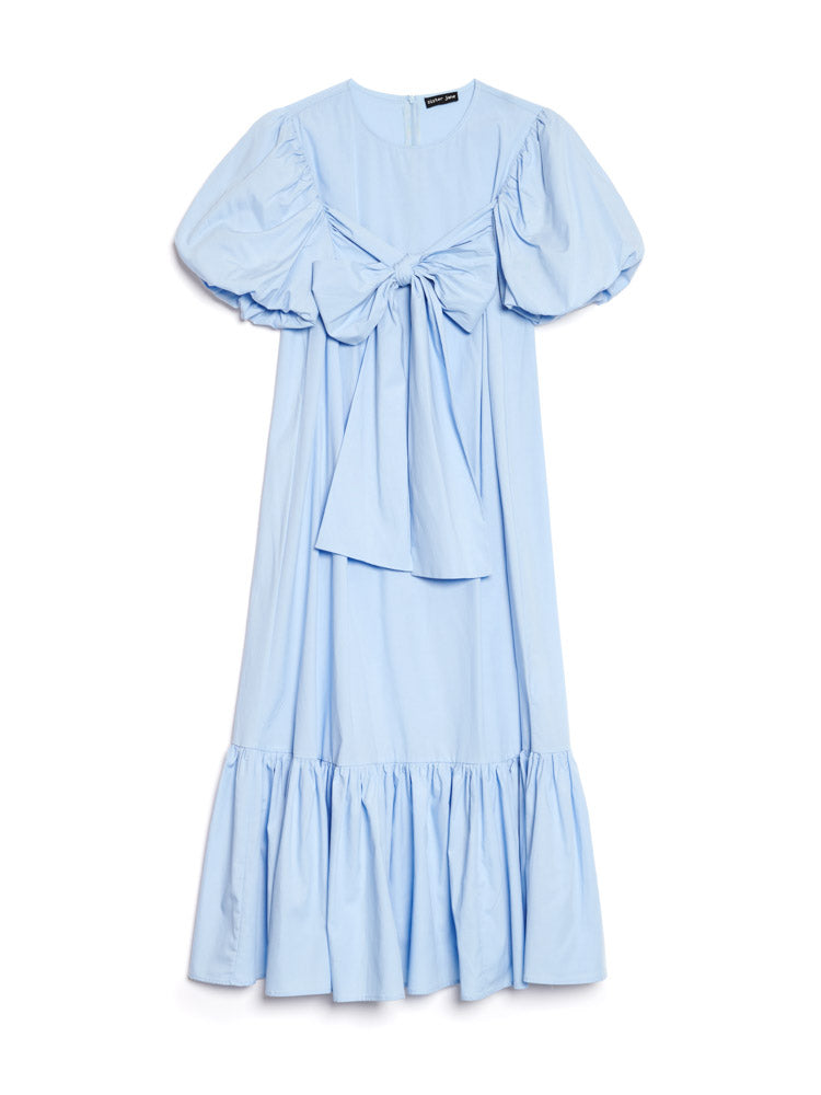 sister jane ruffle ready bow midi dress Sister Jane puff sleeve ruffle hem midaxi dress in chocolate bow print