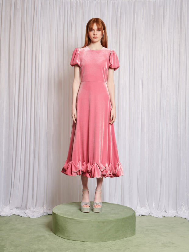 Sweet Melody Velvet Midi Dress