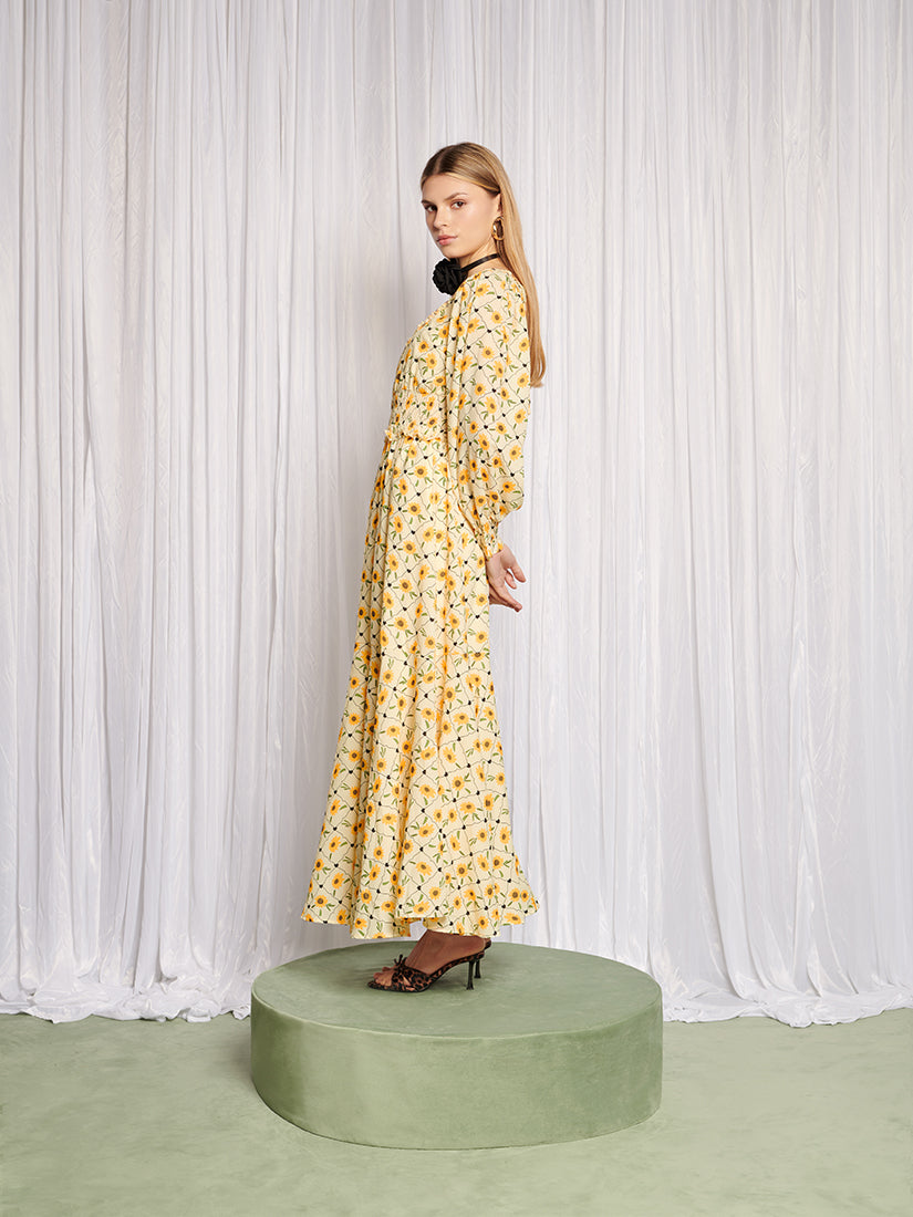 sister jane ゴールド花柄パーティードレス The Sunflower Dress – Sister Jane