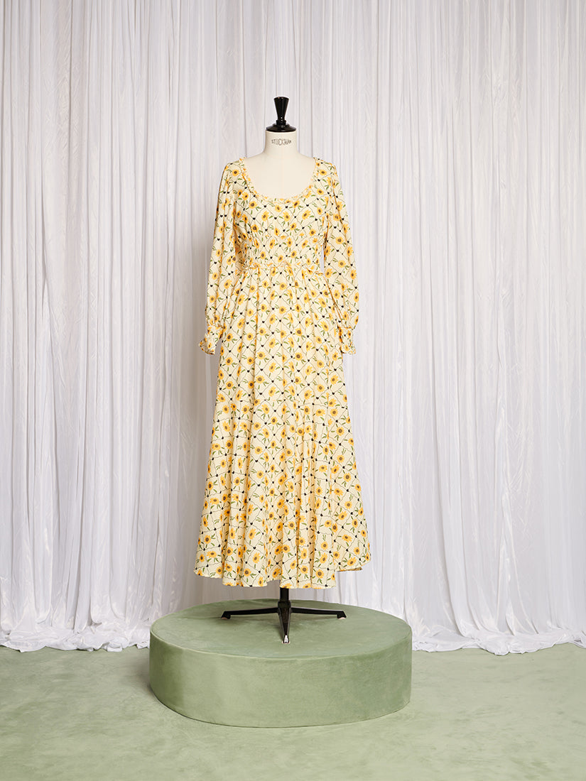 The Sunflower Dress Pastel Yellow / XS