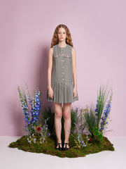 Petal Houndstooth Mini Dress