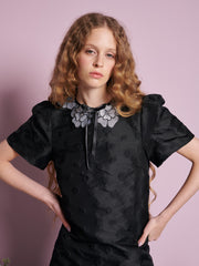 Bluebell Jacquard Mini Dress Coal Black / Z