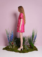 Foxglove Jacquard Mini Dress Hot Pink / Z