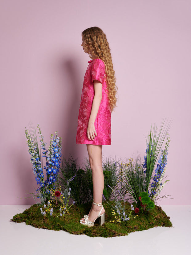 Foxglove Jacquard Mini Dress Hot Pink / Z