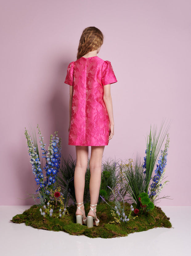 Foxglove Jacquard Mini Dress Hot Pink / Z