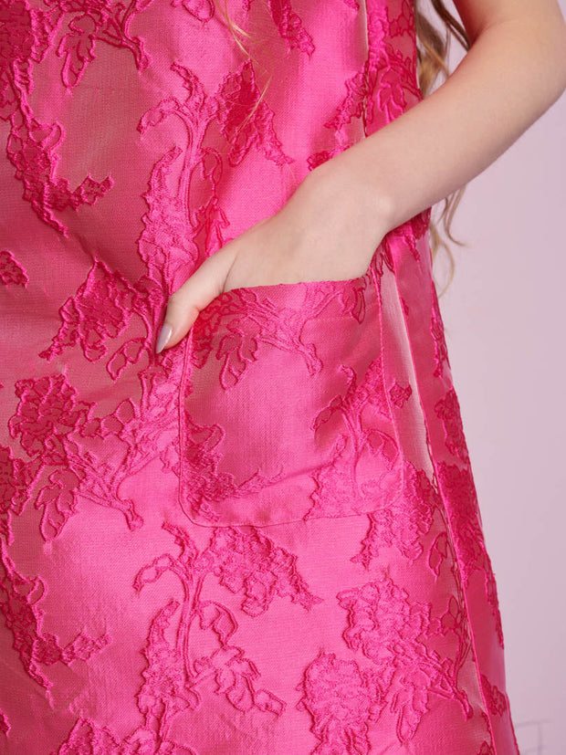 Foxglove Jacquard Mini Dress Hot Pink / Z
