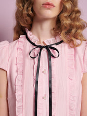 Primrose Ruffle Maxi Dress Baby Pink / Z